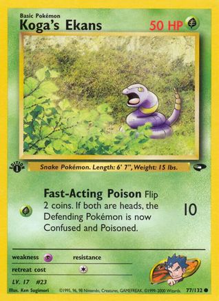 Koga's Ekans (77/132) [Gym Challenge 1st Edition]-1