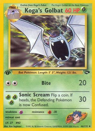 Koga's Golbat (46/132) [Gym Challenge 1st Edition]-1