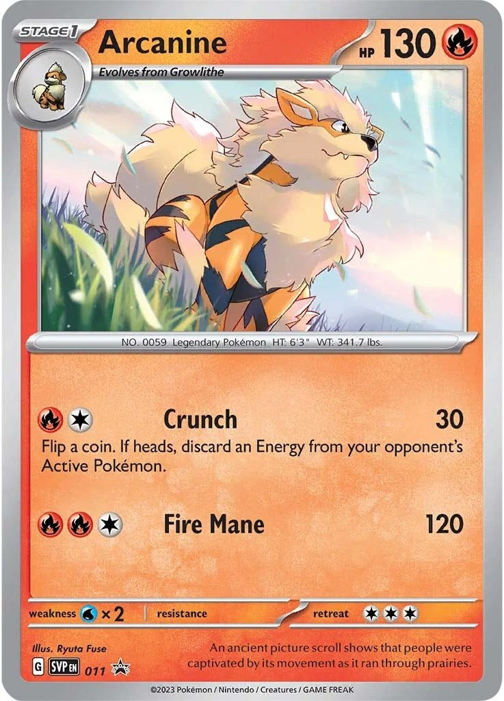 Arcanine (011) [Scarlet & Violet: Black Star Promos]-1