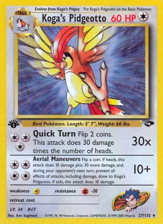 Koga's Pidgeotto (27/132) [Gym Challenge Unlimited]-1