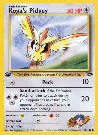Koga's Pidgey (80/132) [Gym Challenge Unlimited]-1