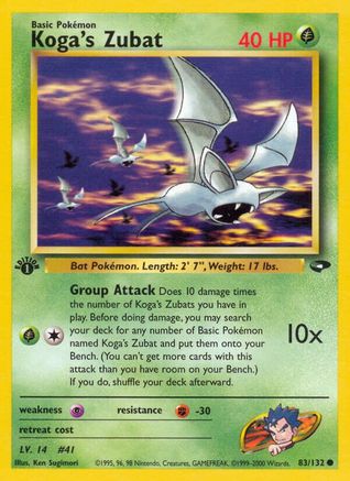 Koga's Zubat (83/132) [Gym Challenge 1st Edition]-1