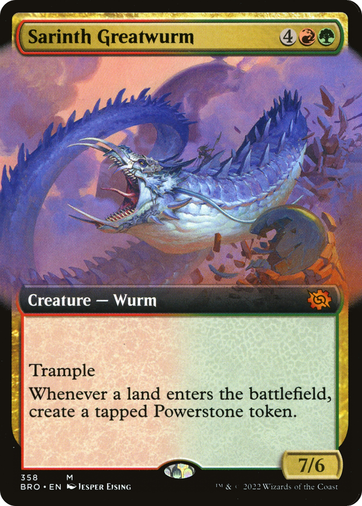 Sarinth Greatwurm (Extended Art) [The Brothers' War]-1