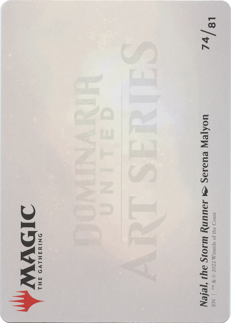 Najal, the Storm Runner // Najal, the Storm Runner (ADMU-074) - Dominaria United Art Series (Borderless) Foil-2