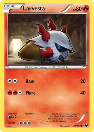 Larvesta (20/108) [Black & White: Dark Explorers]-1