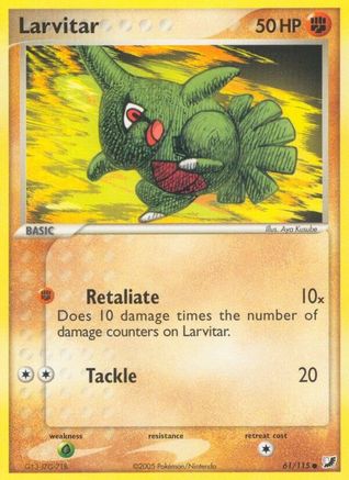 Larvitar (61/115) (Stamped) [EX: Unseen Forces]-1