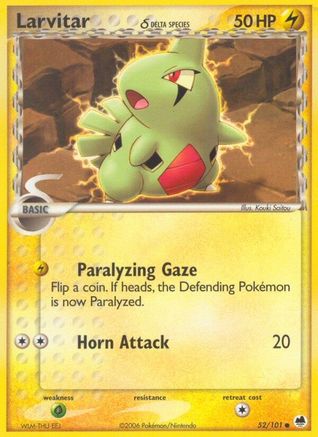 Larvitar (52/101) (Delta Species) [EX: Dragon Frontiers]-1