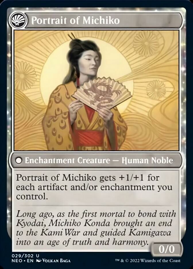 Michiko's Reign of Truth // Portrait of Michiko [Kamigawa: Neon Dynasty]-2