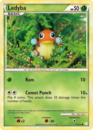 Ledyba (71/123) [HeartGold & SoulSilver: Base Set]-1