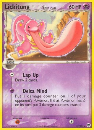 Lickitung (19/101) (Delta Species) [EX: Dragon Frontiers]-1
