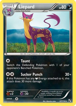 Liepard (67/114) [Black & White: Base Set]-1