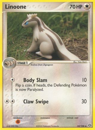 Linoone (34/106) (Stamped) [EX: Emerald]-1