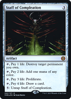 Staff of Compleation [Phyrexia: All Will Be One Prerelease Promos]-1
