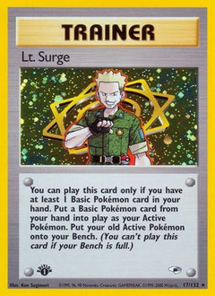 Lt. Surge (17/132) [Gym Heroes 1st Edition]-1