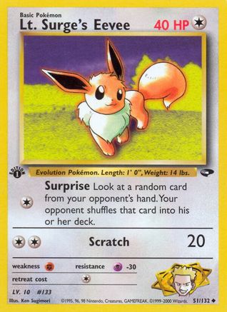 Lt. Surge's Eevee (51/132) [Gym Challenge Unlimited]-1