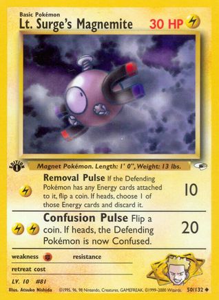 Lt. Surge's Magnemite (50/132) [Gym Heroes 1st Edition]-1