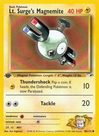 Lt. Surge's Magnemite (80/132) [Gym Heroes 1st Edition]-1