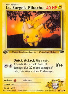 Lt. Surge's Pikachu (84/132) [Gym Challenge Unlimited]-1