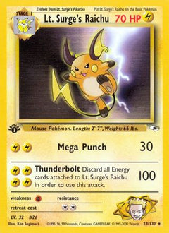 Lt. Surge's Raichu (28/132) [Gym Heroes Unlimited]-1