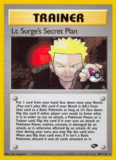 Lt. Surge's Secret Plan (107/132) [Gym Challenge 1st Edition]-1