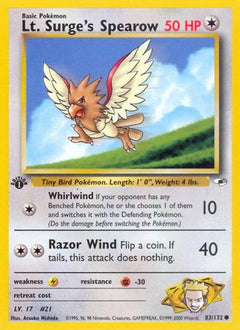 Lt. Surge's Spearow (83/132) [Gym Heroes 1st Edition]-1