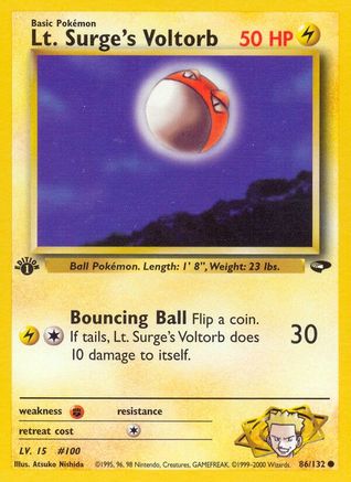 Lt. Surge's Voltorb (86/132) [Gym Challenge Unlimited]-1