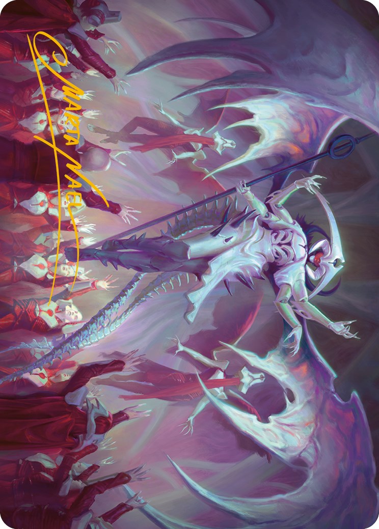 Atraxa, Grand Unifier Art Card (Gold-Stamped Signature) [Phyrexia: All Will Be One Art Series]-1