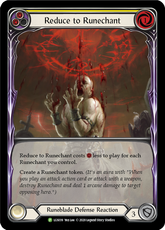 Reduce to Runechant (Yellow) [LGS039] (Promo)  Rainbow Foil-1