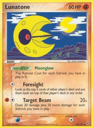Lunatone (36/107) (Stamped) [EX: Deoxys]-1