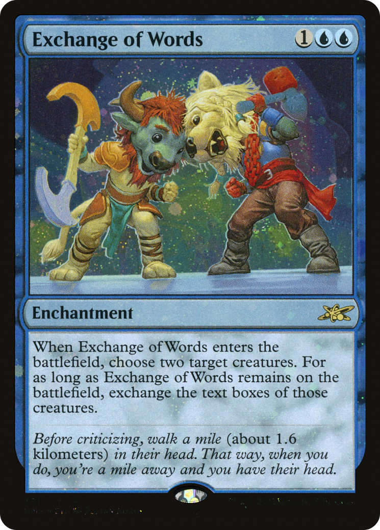 Exchange of Words (Galaxy Foil) [Unfinity]-1