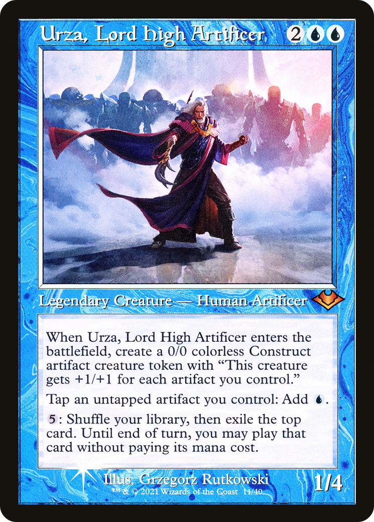Urza, Lord High Artificer (Retro Frame) (MH1-011) - Modern Horizons 1 Timeshifts Foil-1