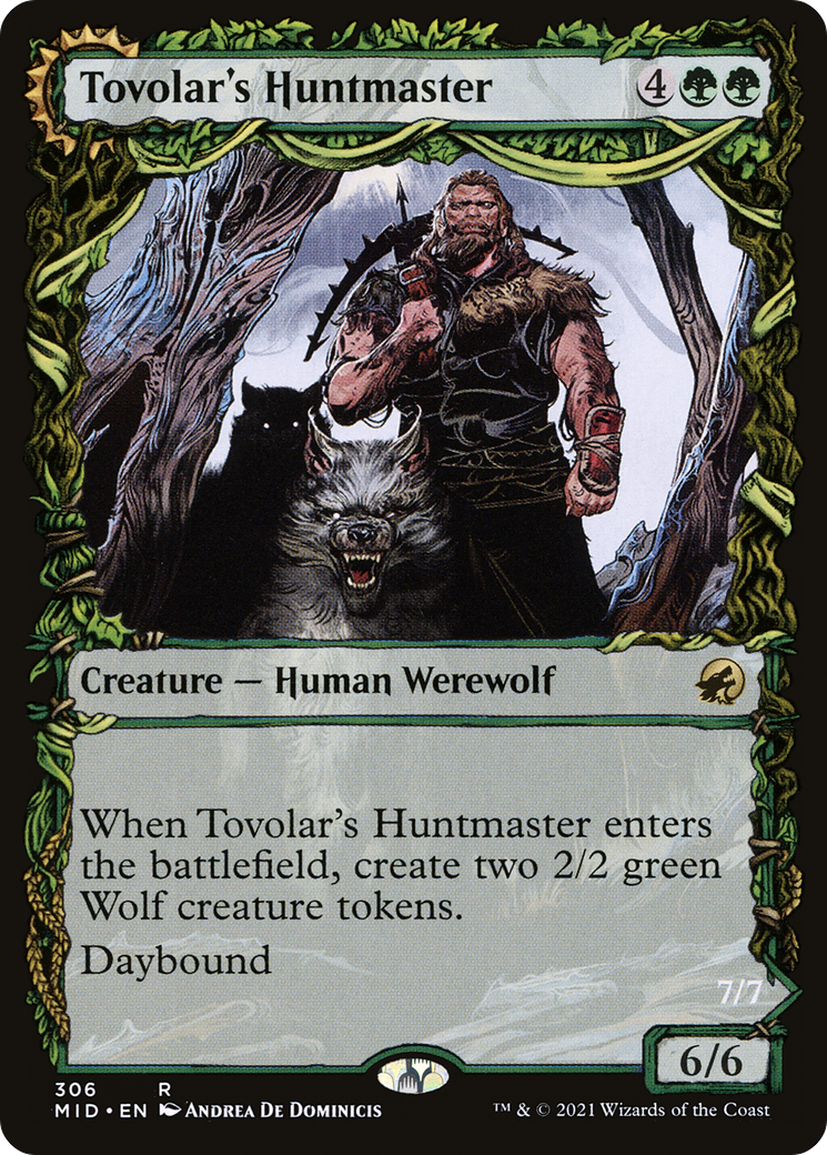Tovolar's Huntmaster (Showcase) (MID-306) - Innistrad: Midnight Hunt: (Showcase, Double Faced Transform)-3