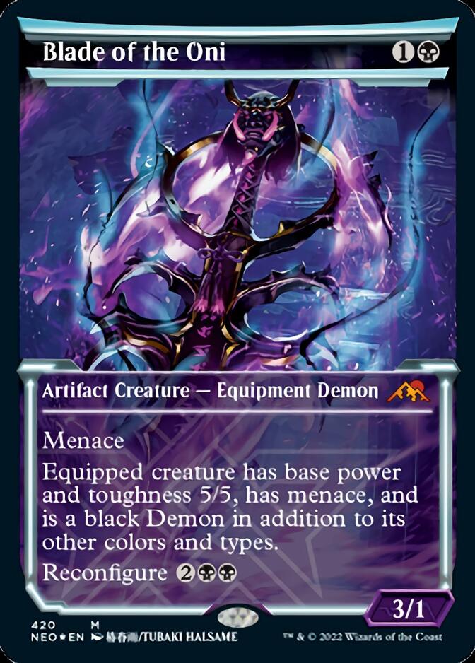 Blade of the Oni (Foil Etched) [Kamigawa: Neon Dynasty]-1