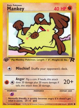 Mankey (61/82) [Team Rocket 1st Edition]-1