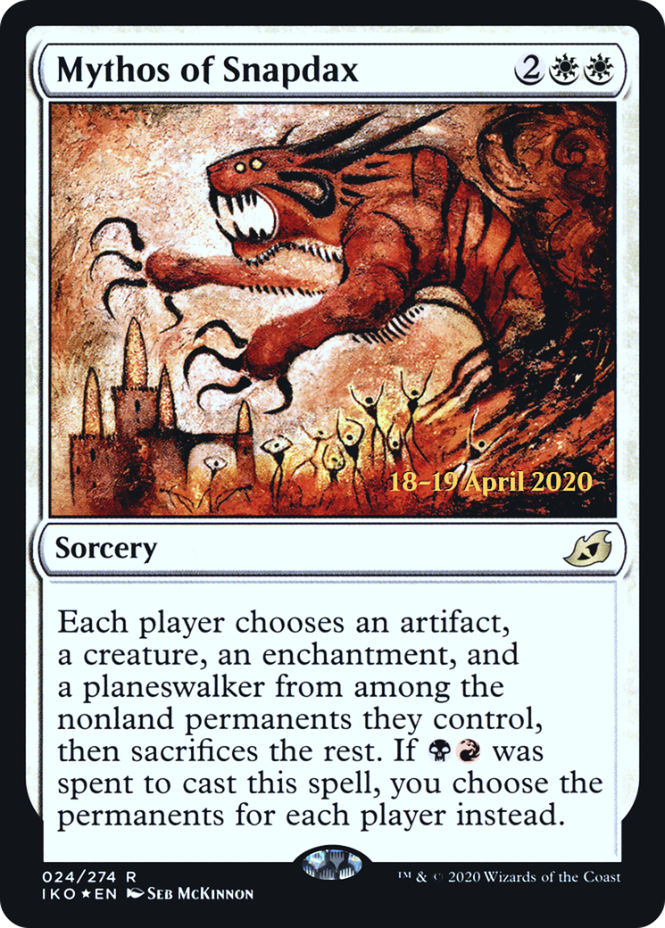 Mythos of Snapdax [Ikoria: Lair of Behemoths Prerelease Promos]-1