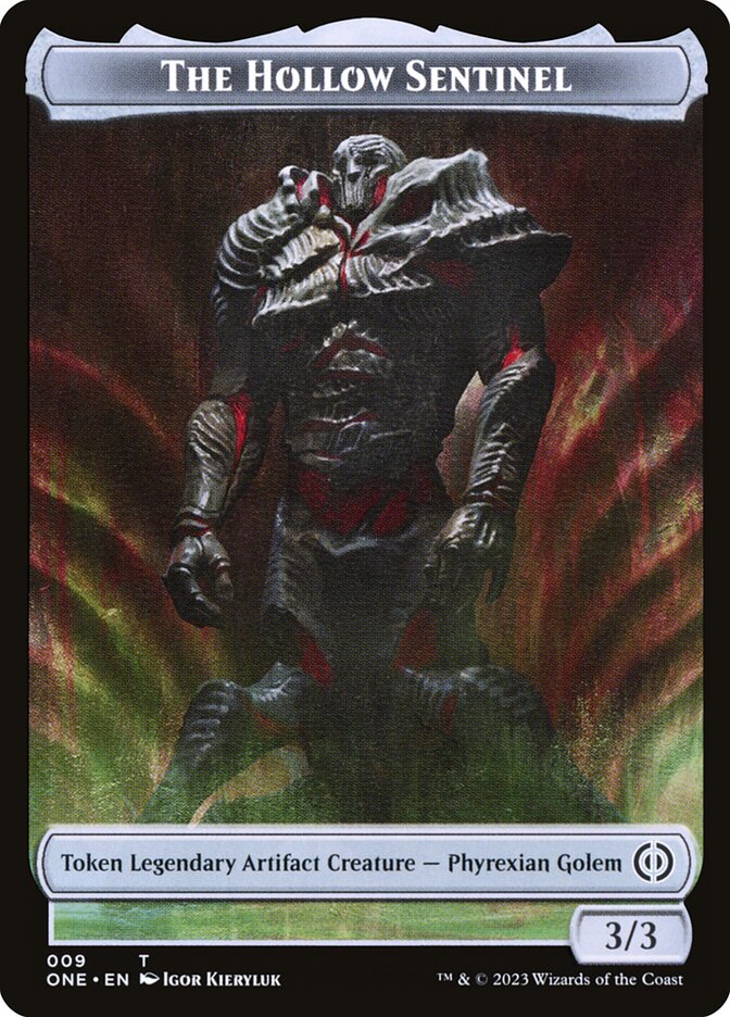 Phyrexian Goblin // The Hollow Sentinel Double-Sided Token [Phyrexia: All Will Be One Tokens]-4