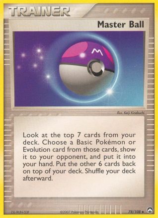 Master Ball (78/108) (Stamped) [EX: Power Keepers]-1