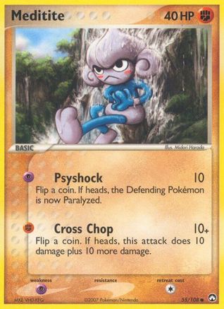 Meditite (55/108) (Stamped) [EX: Power Keepers]-1