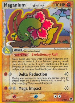 Meganium (4/101) (Delta Species) [EX: Dragon Frontiers]-1