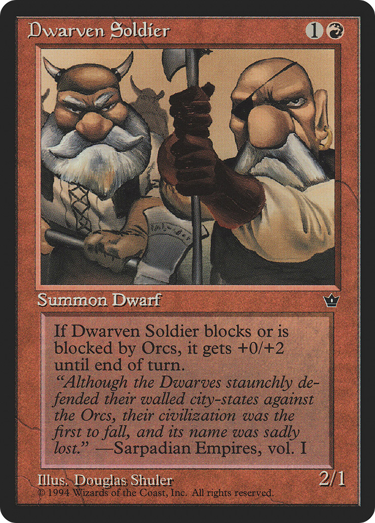Dwarven Soldier (Douglas Shuler) [Fallen Empires]-1