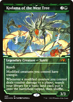 Kodama of the West Tree (NEO-423) - Kamigawa: Neon Dynasty: (Showcase) Etched Foil-1