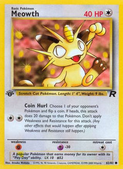 Meowth (62/82) [Team Rocket 1st Edition]-1