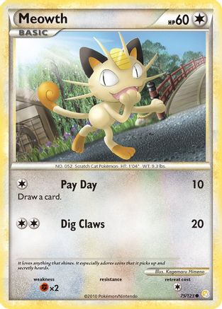 Meowth (75/123) [HeartGold & SoulSilver: Base Set]-1