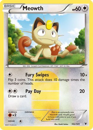Meowth (102/101) [Black & White: Noble Victories]-1