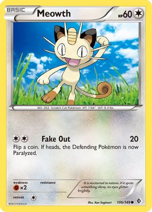 Meowth (106/149) [Black & White: Boundaries Crossed]-1