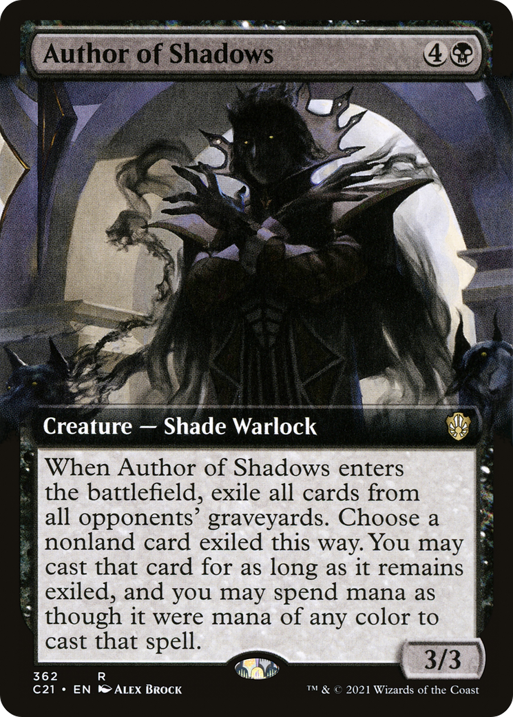 Author of Shadows (Extended Art) [Commander 2021]-1