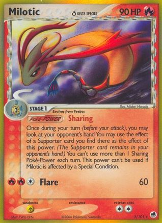 Milotic (5/101) (Delta Species) (Stamped) [EX: Dragon Frontiers]-1