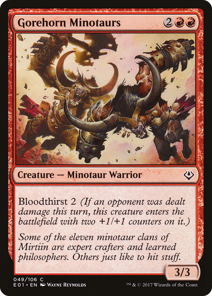 Gorehorn Minotaurs [Archenemy: Nicol Bolas]-1