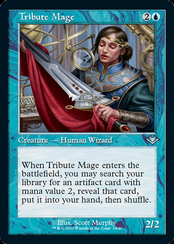 Tribute Mage (Retro Foil Etched) [Modern Horizons]-1