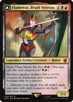 Flamewar, Brash Veteran // Flamewar, Streetwise Operative [Transformers]-3